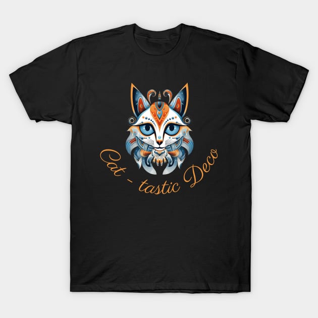 Cat Artworks Cat Art Deco Cat tastic deco T-Shirt by InkTrendy